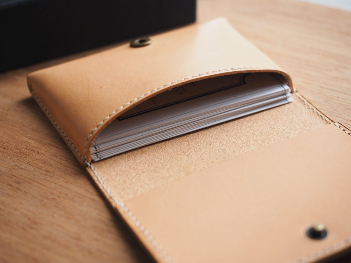 Personalized Bibbona Business Name Card Holder Ninox Leathercraft