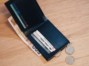 Trifold Wallet with Zipper Coins Bag (Flipped)